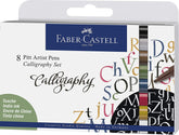 FABER-CASTELL India Ink Pitt Artist Pen Calligraphy 8x - Al Masam Stationery LLC